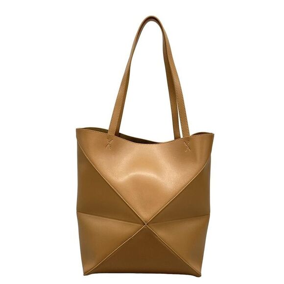 Loewe Tote Bag Puzzle Fold Tote Medium Warm Desert (light Brown) Folding - Picture 3 of 15